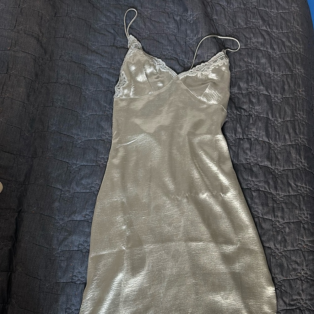Urban outfitters silver midi dress